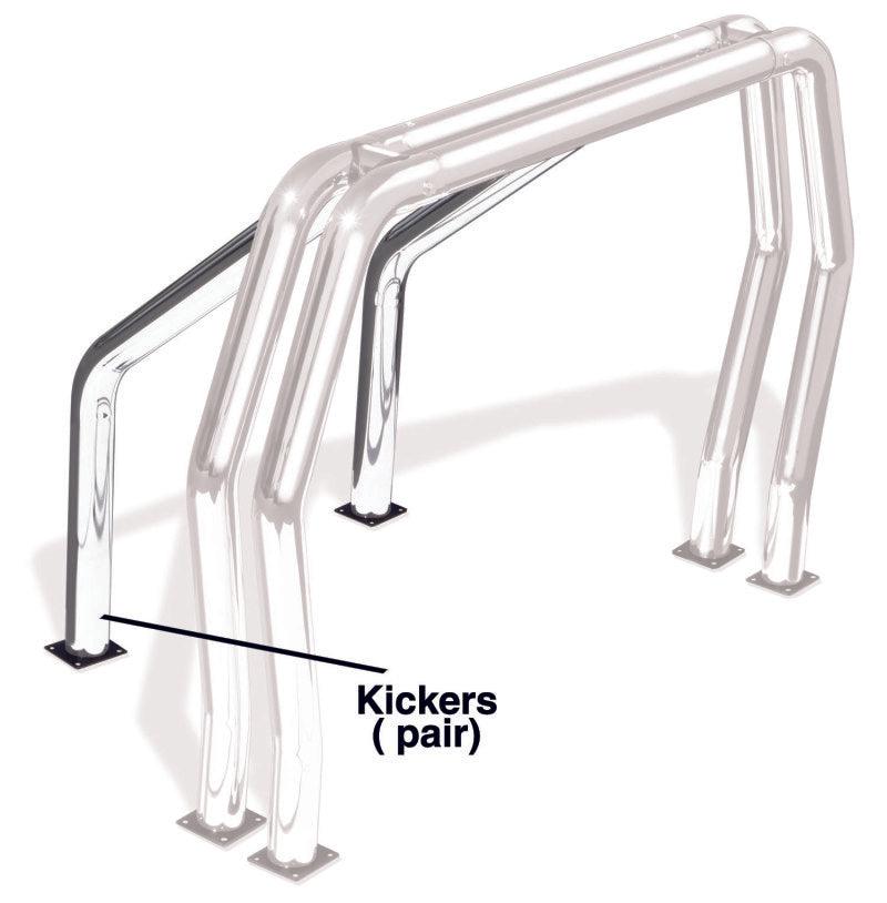 Go Rhino RHINO Bed Bar - Kickers - Chrome - Corvette Realm