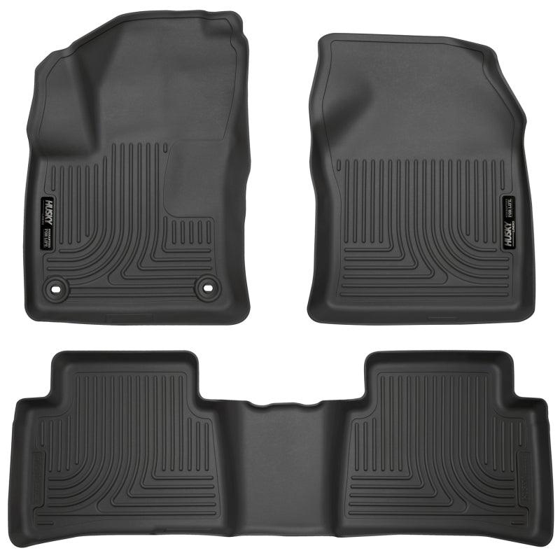 Husky Liners 2016 Toyota Prius Weatherbeater Black Front & 2nd Seat Floor Liners (Footwell Coverage) - Corvette Realm