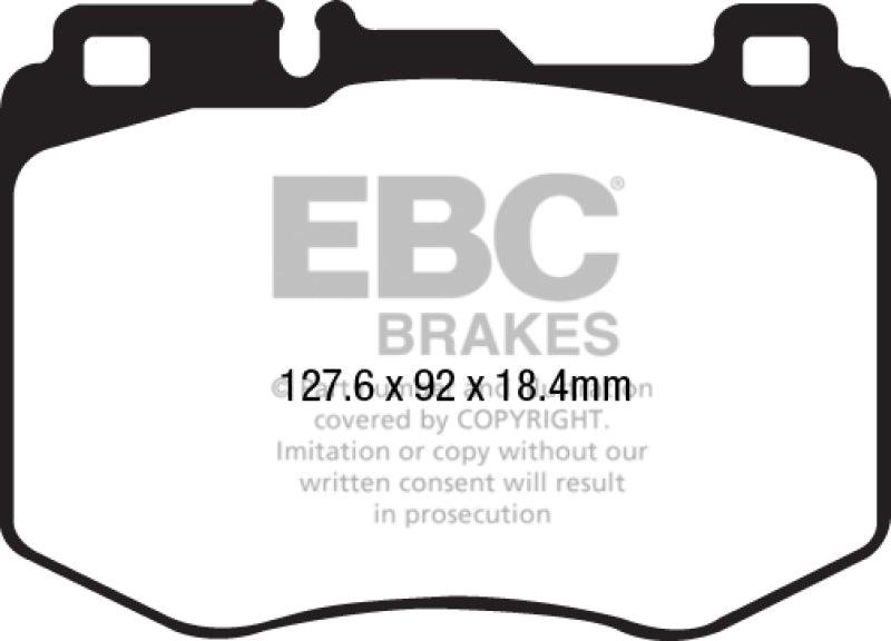 EBC 15-16 Mercedes-Benz C400 (W205) 3.0 Twin Turbo 4-Matic Yellowstuff Front Brake Pads - Corvette Realm
