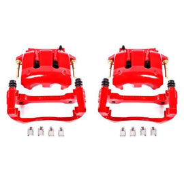 Power Stop 05-14 Ford Mustang Front Red Calipers w/Brackets - Pair - Corvette Realm