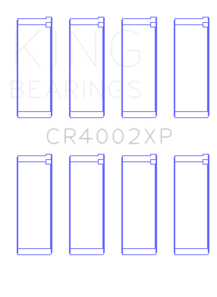 King Mazda B6/B6-T/ZM/B3/B5 Connecting Rod Bearing Set (Set of 4) - Size +0.5mm