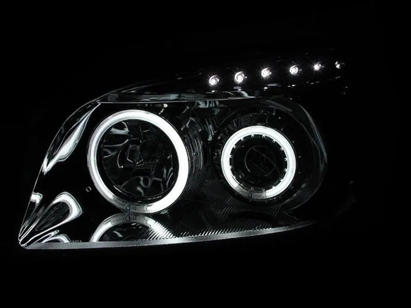 ANZO 2006-2008 Toyota Rav4 Projector Headlights w/ Halo Black - Corvette Realm