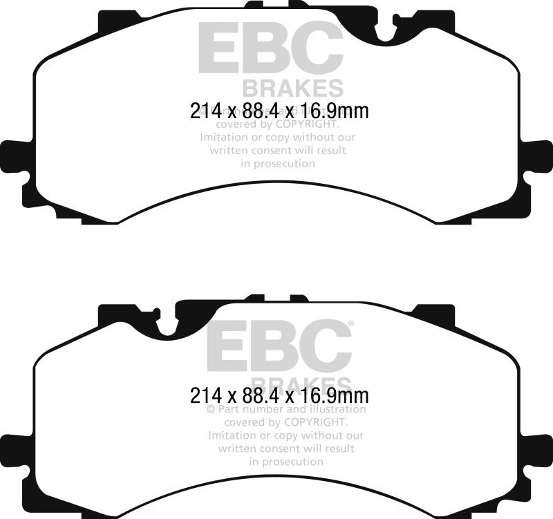 EBC 2016+ Audi Q7 3.0L Supercharged Yellowstuff Front Brake Pads - Corvette Realm