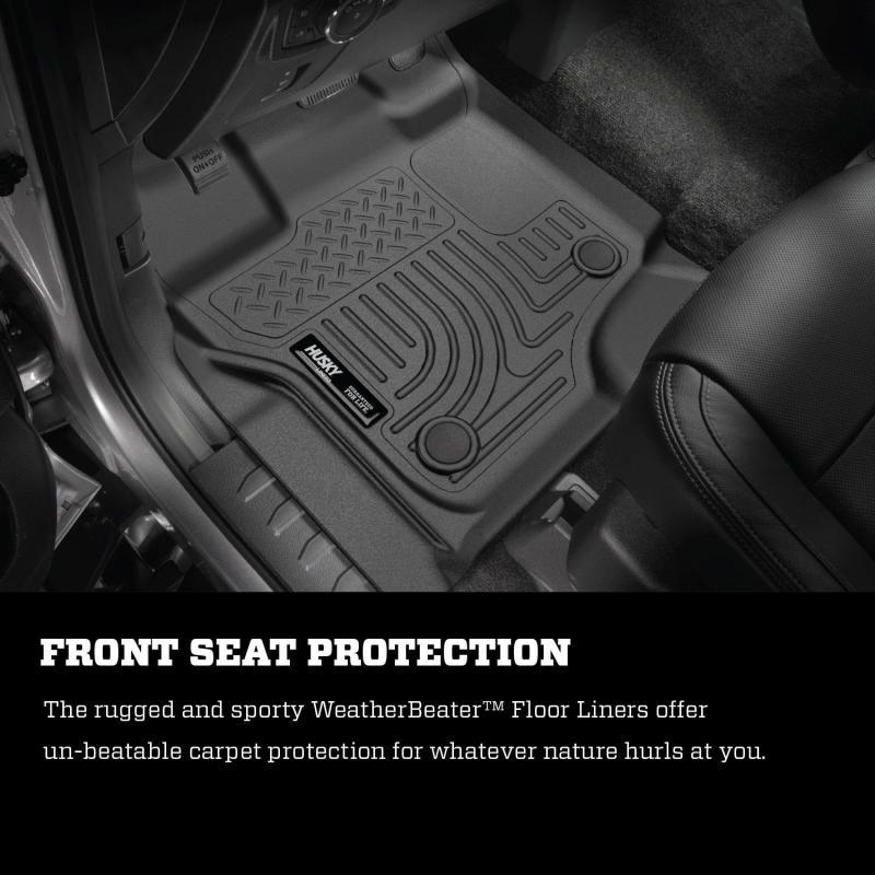 Husky Liners 15-23 Ford F-150 SuperCab WeatherBeater Black 2nd Seat Floor Liner - Corvette Realm