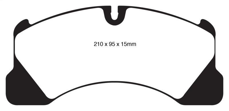 EBC 10+ Volkswagen Touareg 3.0 Supercharged Hybrid Redstuff Front Brake Pads - Corvette Realm