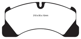 EBC 10+ Volkswagen Touareg 3.0 Supercharged Hybrid Redstuff Front Brake Pads - Corvette Realm