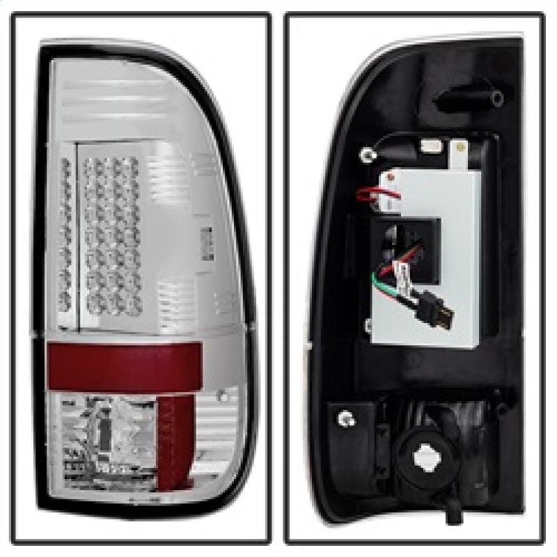 Spyder Ford Super Duty 08-15 LED Tail Lights Chrome ALT-YD-FS07-LED-C - Corvette Realm