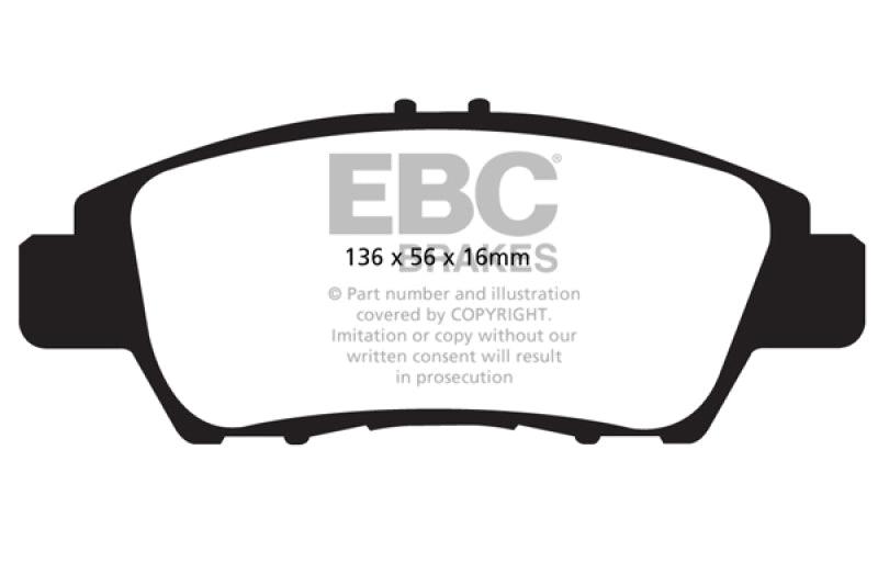 EBC 10-15 Honda CR-Z Yellowstuff Front Brake Pads - Corvette Realm