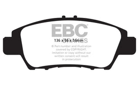 EBC 10-15 Honda CR-Z Yellowstuff Front Brake Pads - Corvette Realm