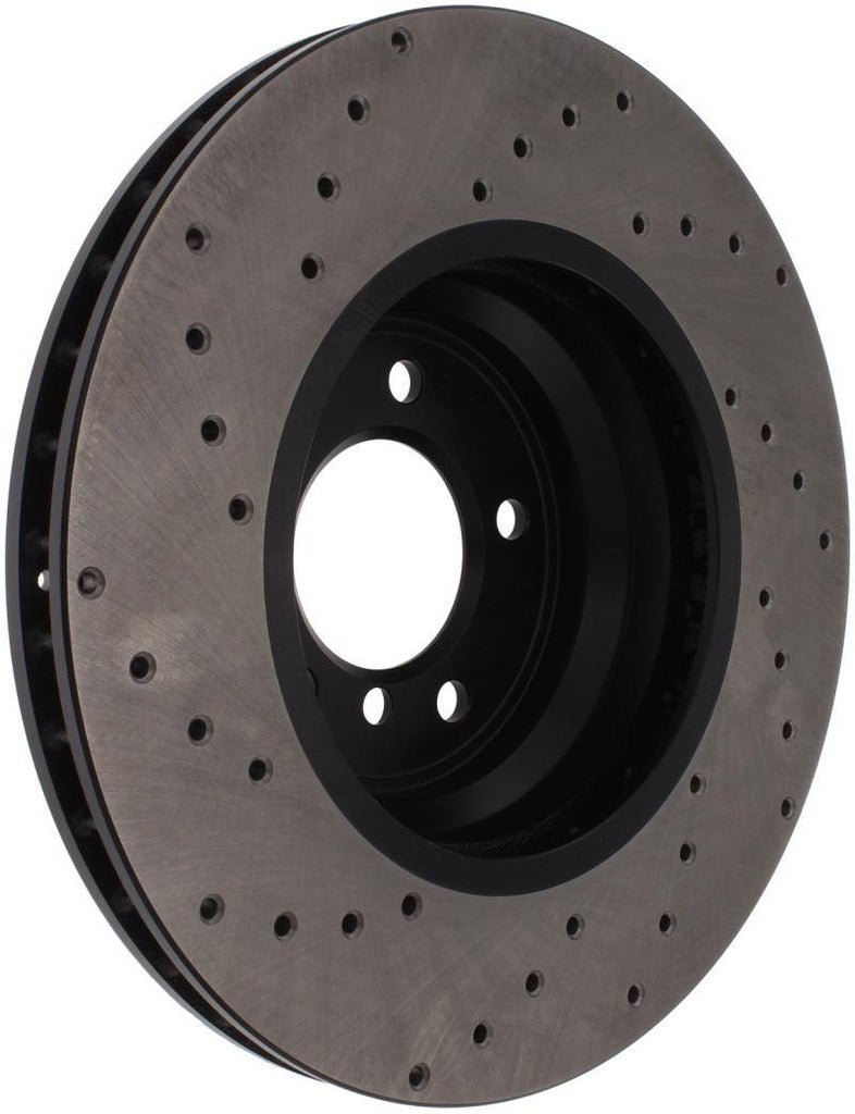 StopTech 07-10 BMW 335i Cross Drilled Left Front Rotor - Corvette Realm