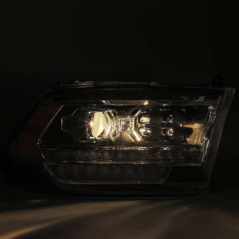 AlphaRex 09-18 Dodge Ram 2500 LUXX LED Proj Headlights Plank Style Black w/Activ Light/DRL - Corvette Realm