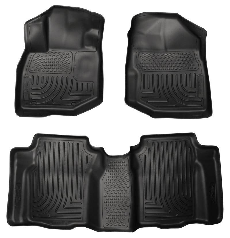 Husky Liners 09-12 Honda Fit WeatherBeater Combo Black Floor Liners - Corvette Realm