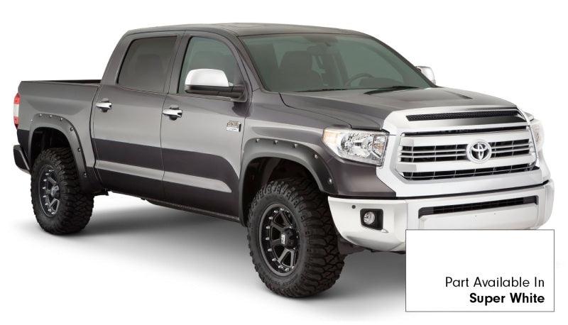 Bushwacker 16-18 Toyota Tundra Fleetside Pocket Style Flares 4pc 66.7/78.7/97.6in Bed - Super White - Corvette Realm