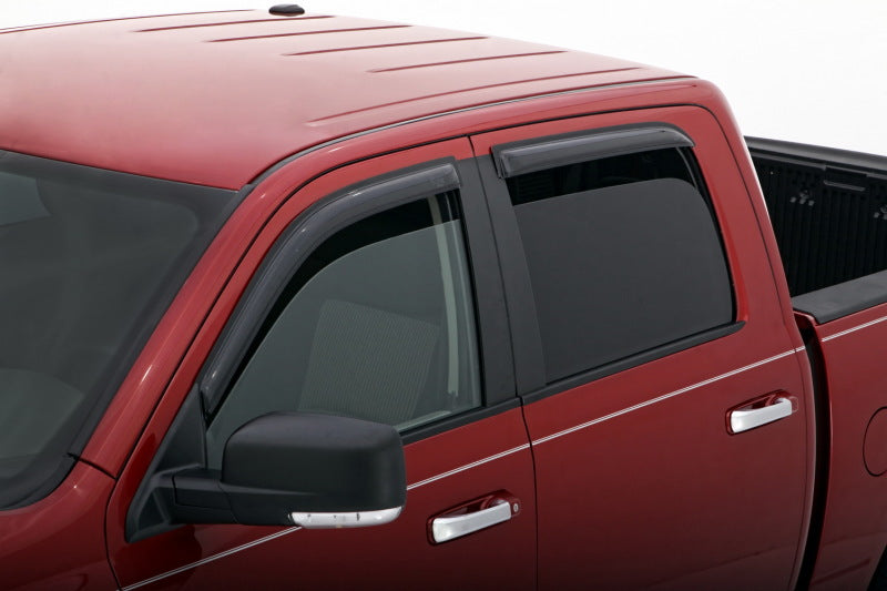 AVS 09-18 Dodge RAM 1500 Crew Cab Ventvisor Outside Mount Window Deflectors 4pc - Smoke