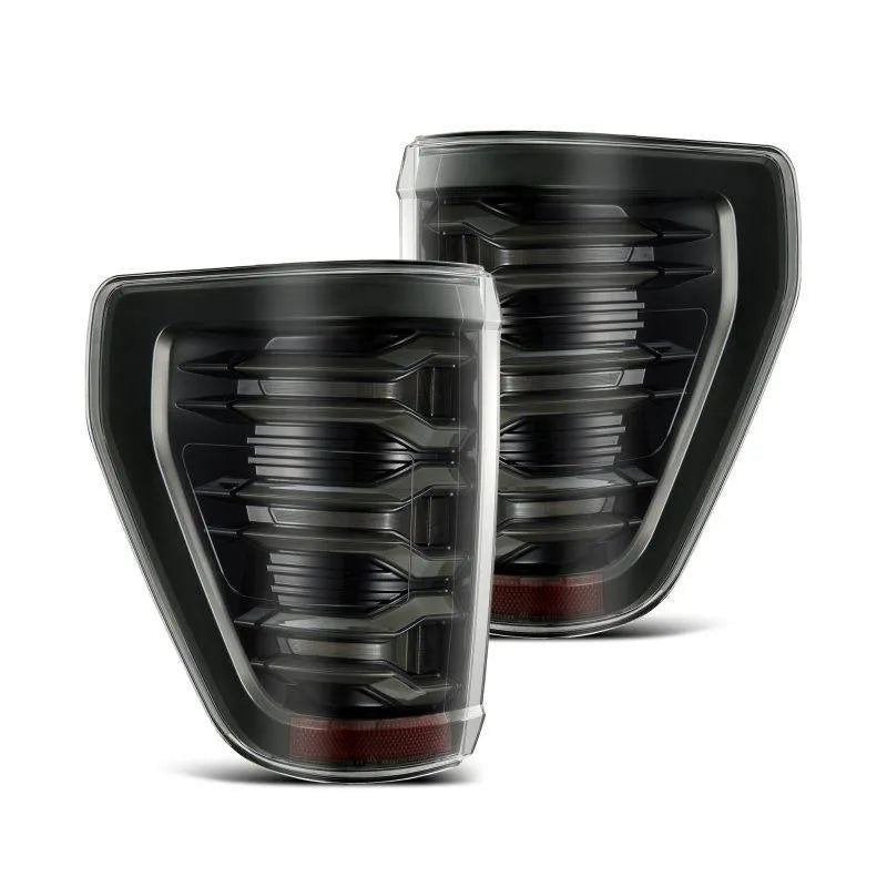 AlphaRex 21-22 Ford F150 LUXX LED Projector Tail Lights - Alpha-Black - Corvette Realm
