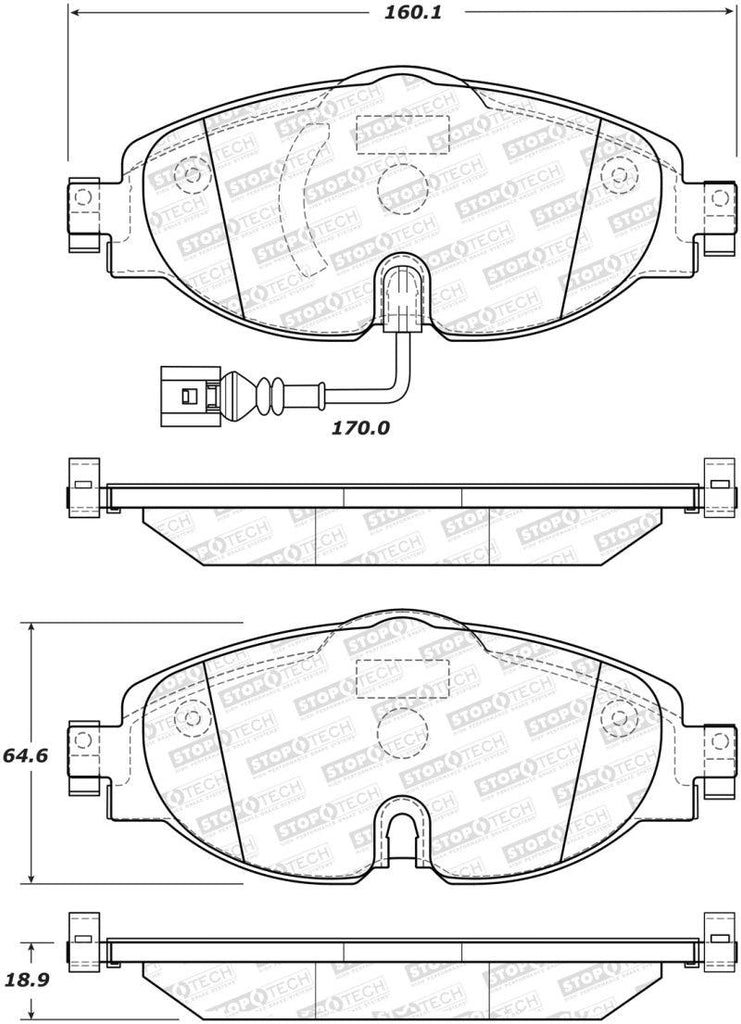 StopTech Street Brake Pads - Front - Corvette Realm