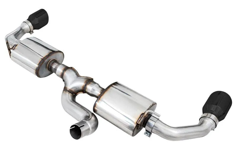 AWE Tuning 2018+ Jeep Wrangler JL/JLU Tread Edition Axle-Back Dual Exhaust - Diamond Black Tips - Corvette Realm