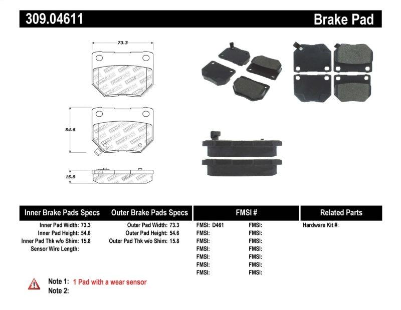 StopTech Performance 06-07 Subaru Impreza WRX (Exc STi) Rear Brake Pads - Corvette Realm