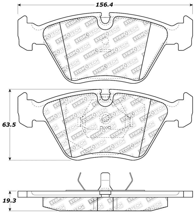 StopTech 95-99 BMW M3 / 01-07 M3 E46 / 89-93 M5 / 98-02 Z3 M series / 93-95 530 Front Brake Pads - Corvette Realm