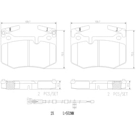 Brembo 16-20 Lexus RC F/ Lexus GS F Rear NAO Brake Pad