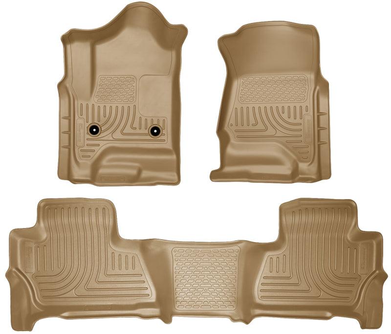 Husky Liners 2015 Chevy/GMC Suburban/Yukon XL WeatherBeater Combo Tan Front & 2nd Seat Floor Liners - Corvette Realm