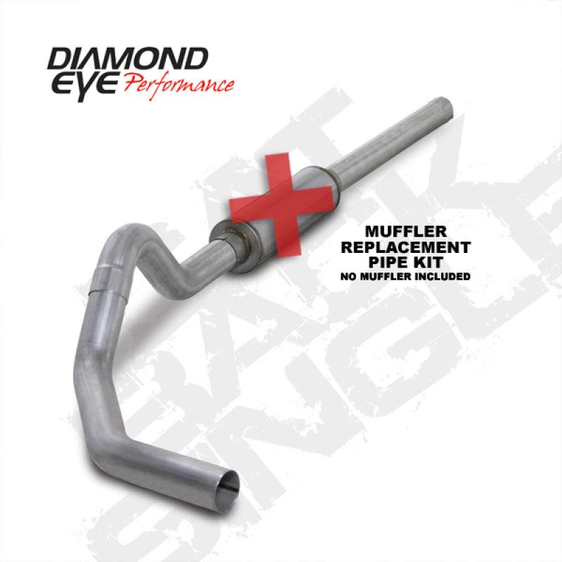 Diamond Eye KIT 4in CB MFLR RPLCMENT PIPE SGL AL: 2004.5-2007.5 DODGE CUMMINS 600 - Corvette Realm