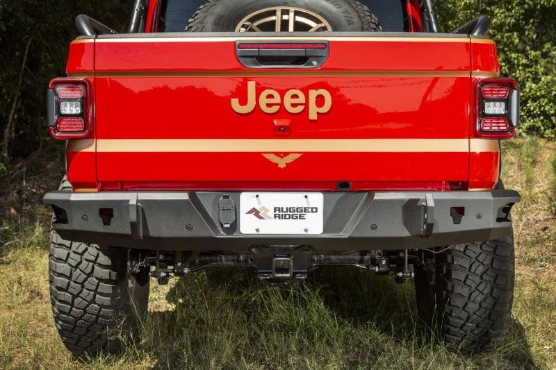 Rugged Ridge HD Bumper Rear 20-21 Jeep Gladiator JT - Corvette Realm