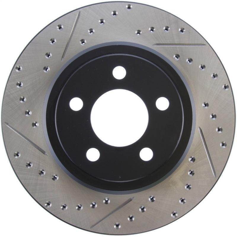 StopTech 05-09 Chrysler 300 (5.7L V8 exc SRT-8) Rear Right Slotted & Drilled Rotor - Corvette Realm