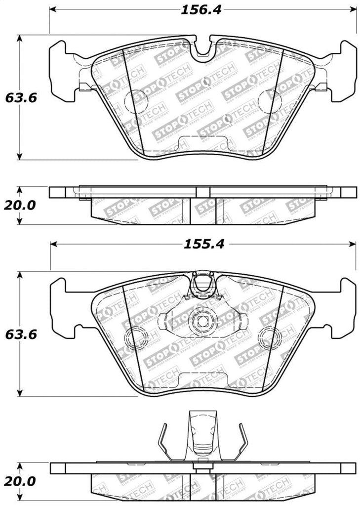 StopTech Performance 04-09 BMW X3 (E38) / 06-09 Z4 3.0Si (E86) / 00-07 330 Series Front Brake Pads - Corvette Realm