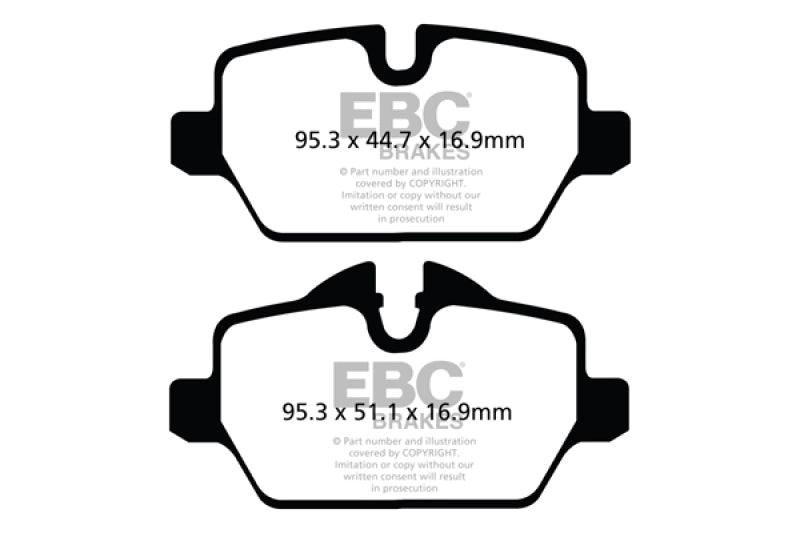 EBC 10+ Mini Countryman 1.6 Cooper Redstuff Rear Brake Pads - Corvette Realm