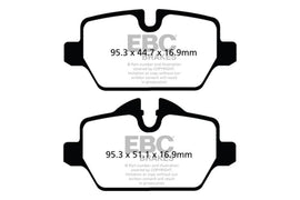 EBC 10+ Mini Countryman 1.6 Cooper Redstuff Rear Brake Pads - Corvette Realm