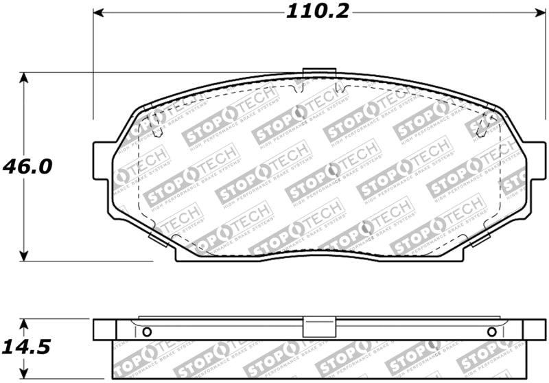 StopTech Street Touring 90-93 Mazda Miata Front Brake Pads D525 - Corvette Realm