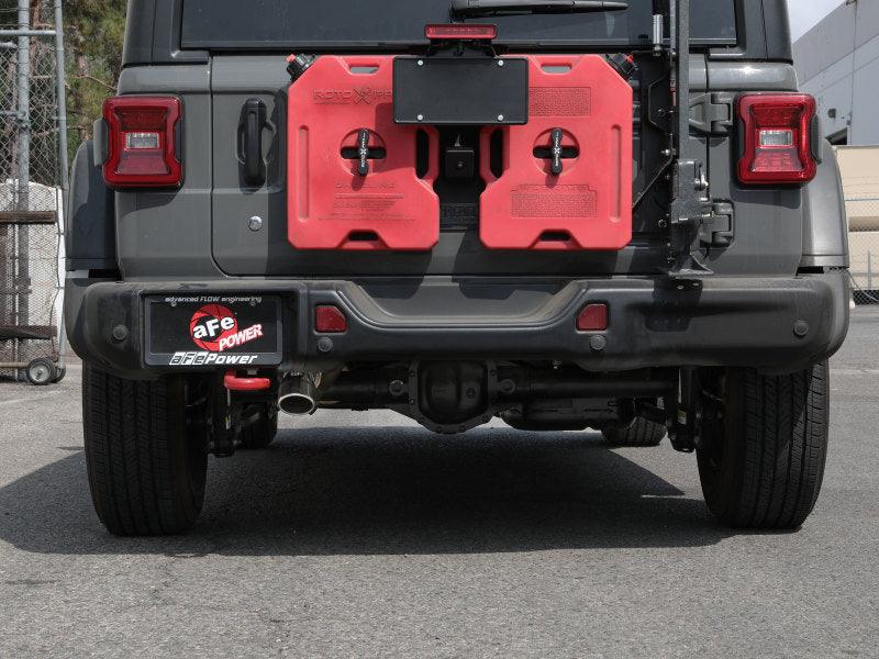 aFe MACH Force-Xp Axle-Back Exhaust System w/Polished Tip 18-20 Jeep Wrangler L4-2.0T / V6-3.6L - Corvette Realm