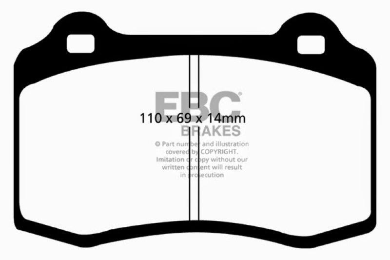 EBC 96-00 Lotus Esprit Turbo 2.0 Turbo GT3 Yellowstuff Rear Brake Pads - Corvette Realm