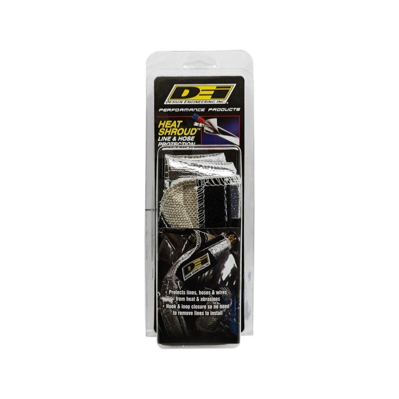 DEI Heat Shroud 1in I.D. x 3ft - Aluminized Sleeving - Hook and Loop Edge - Corvette Realm