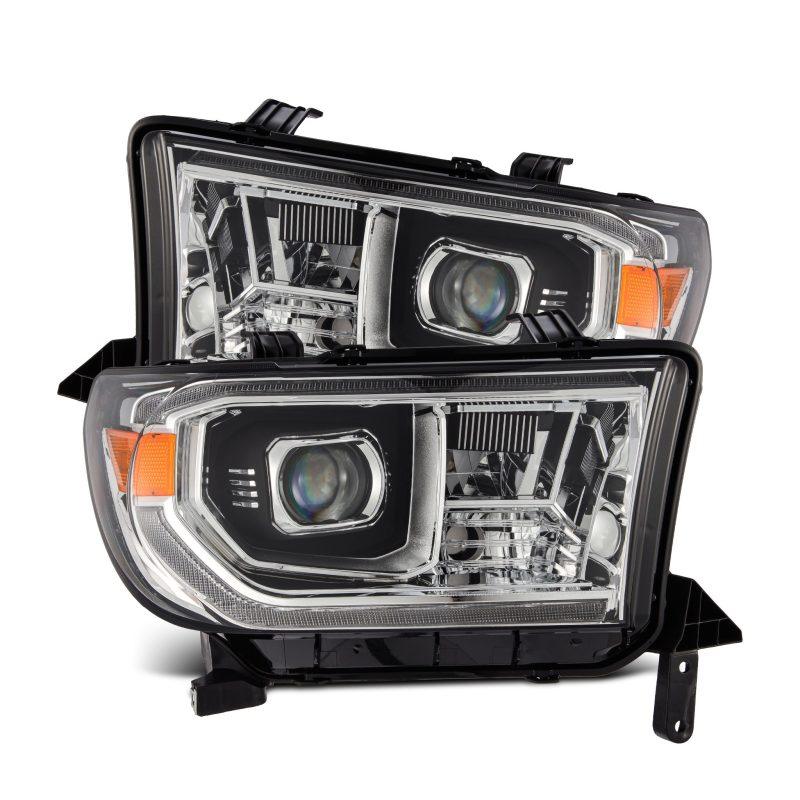 AlphaRex 07-13 Toyota Tundra / 08-17 Sequoia LUXX LED Proj HL Chrome w/Actv Light / Seq. Sig + DRL - Corvette Realm