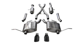 Corsa 15-16 Jeep Grand Cherokee Black 2.5in Dual Rear Exit Cat-Back Exhaust - Corvette Realm