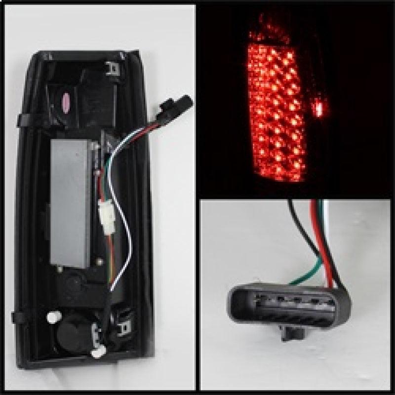 Spyder Chevy C/K Series 1500 88-98/Blazer 92-94 LED Tail Lights Red Clear ALT-YD-CCK88-LED-RC - Corvette Realm