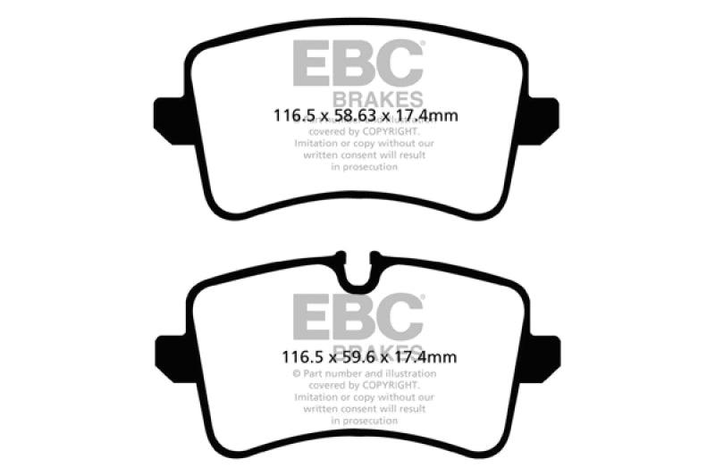 EBC 11 Audi A6 2.0 Turbo Redstuff Rear Brake Pads - Corvette Realm