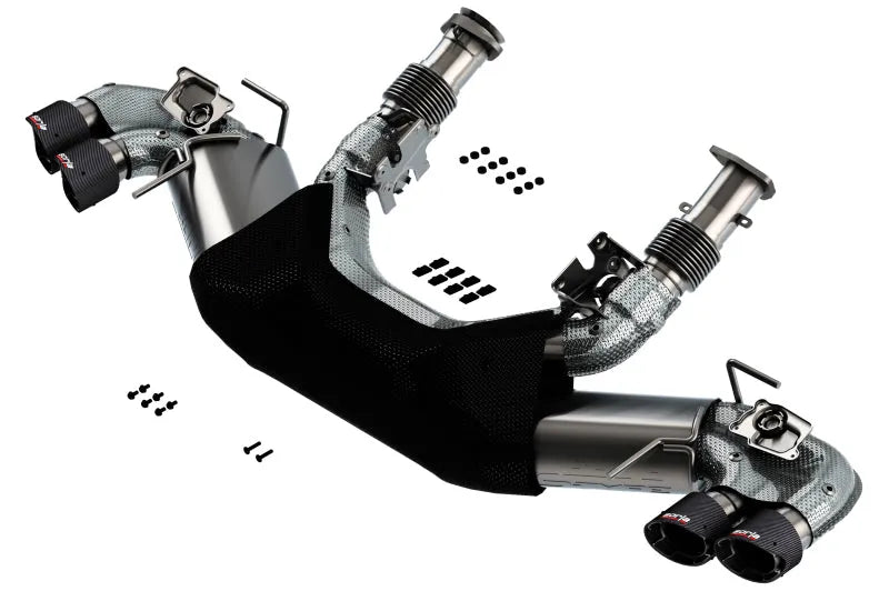 Borla 20-25 Chevrolet Corvette C8 6.2L S-Type Exhaust System Dual Round Angle Cut Carbon Fiber Tips