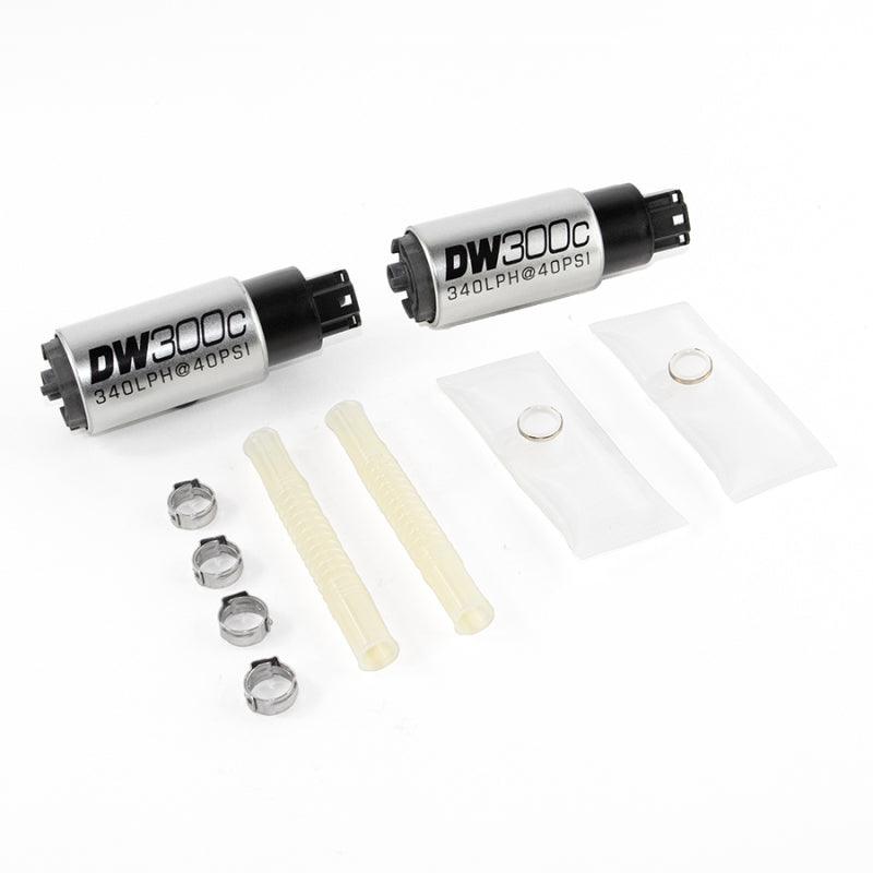 DeatschWerks 340lph DW300C Compact Fuel Pump w/ Install Kit 03-04 Ford Mustang Cobra (2 Pumps) - Corvette Realm