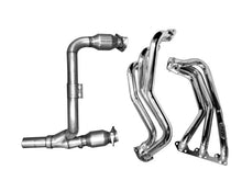 Load image into Gallery viewer, BBK 07-11 Jeep 3.8 V6 Long Tube Exhaust Headers And Y Pipe And Converters - 1-5/8 Silver Ceramic - Corvette Realm