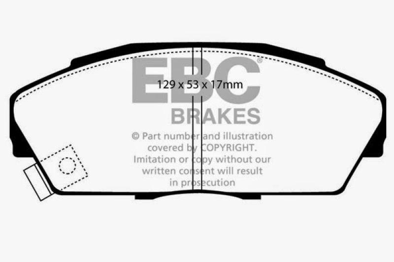 EBC 92-94 Acura Integra 1.7 Vtec Yellowstuff Front Brake Pads - Corvette Realm
