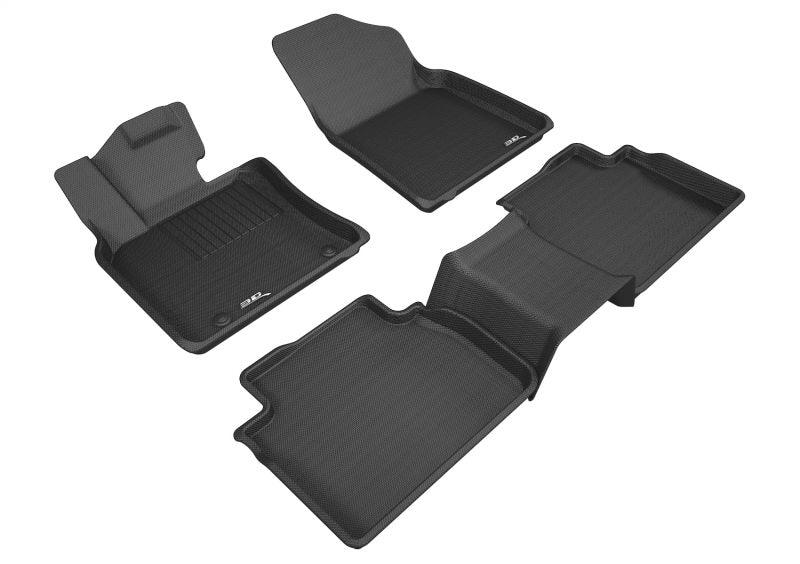 3D MAXpider 2018-2020 Toyota Camry Kagu 1st & 2nd Row Floormats - Black - Corvette Realm