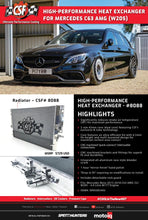 Load image into Gallery viewer, CSF 2015+ Mercedes Benz C63 AMG (W205) Front Mount Heat Exchanger w/Rock Guard - Corvette Realm