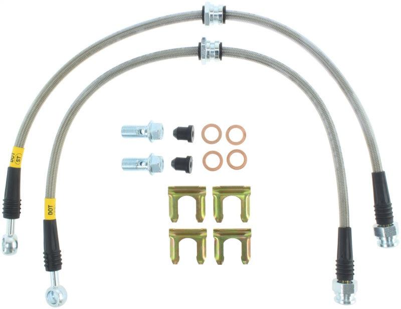 StopTech 00-05 Mitsubishi Eclipse / 01-05 Dodge Stratus Stainless Steel Front Brake Lines - Corvette Realm