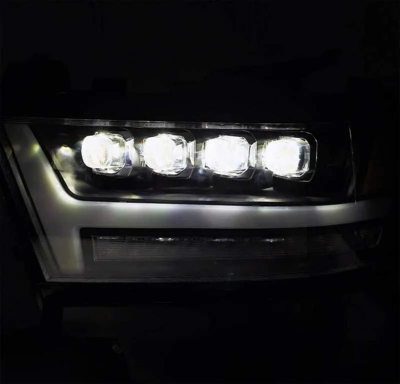 AlphaRex 19-20 Ram 1500HD NOVA LED Proj Headlights Plank Style Gloss Blk w/Activ Lght/Seq Signal/DRL - Corvette Realm