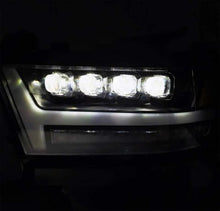 Load image into Gallery viewer, AlphaRex 19-20 Ram 1500HD NOVA LED Proj Headlights Plank Style Gloss Blk w/Activ Lght/Seq Signal/DRL - Corvette Realm
