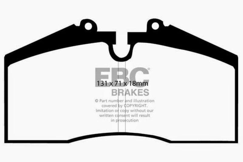 EBC 96-98 Porsche 911 (993) 3.6 Carrera 4S Yellowstuff Rear Brake Pads - Corvette Realm