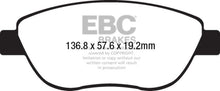 Load image into Gallery viewer, EBC 14-17 Fiat 500 Redstuff Ceramic Low Dust Front Brake Pads - Corvette Realm